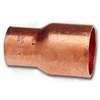 Nibco 600 Series W00838D Reducing Pipe Coupling, 1-1/2 x 3/4 in, Sweat, Copper, 577 psi Pressure