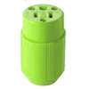 Eaton BP3487-4GN Electrical Connector, 2-Pole, 15 A, 125 V, NEMA: NEMA 5-15R, Fluorescent Green