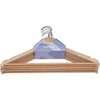 Simple Spaces HEA00040G-N Cloth Hanger Set, 6.6 lb Capacity, Steel/Wood, Natural