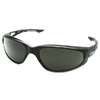 Edge TSM216 Polarized Safety Glasses, Smoke Lens, Black Frame, Unisex, Polycarbonate Lens, Full Frame, Nylon Frame