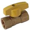 BrassCraft PSBV503-8 Gas Ball Valve, 1/2 in Connection, FIP, 5 psi Pressure, Brass Body