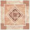 ProSource CL2071 Vinyl Floor Tile, 12 in L Tile, 12 in W Tile, Square Edge, Diamond Stone