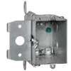 Steel City MB120ADJ Outlet Box, 1 -Gang, 5 -Knockout, Galvanized Steel, Silver, Box Mounting