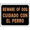 Sign Biling Beware Of Dog Plst - Case of 10