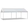 Seasonal Trends 22006200010 Carport, 10 ft L, 20 ft W, 10.3 ft H, Steel Frame, Polyethylene Canopy, White Canopy