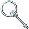 National Hardware 2061BC Series N220-624 Hitch Ring with Eye Bolt, 160 lb Working Load, 2 in ID Dia Ring, Steel, Zinc