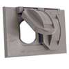 Hubbell 5180-5 Cover, Flip, Snap, 2-13/16 in L, 4-9/16 in W, 1-Gang, Metal, Gray, 6/CD, Powder-Coated