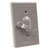 Hubbell 5121-5 Cover, Toggle, 4-39/64 in L, 2-53/64 in W, 1-Gang, Metal, Gray, Powder-Coated, 6/CD