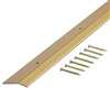 M-D 72256 Carpet Trim, 72 in L, 1.38 in W, Smooth Surface, Aluminum, Satin Brass