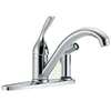 Delta Classic Series 300-DST Kitchen Faucet with Integral Spray, 1.8 gpm, 1-Handle, Brass, Chrome Plated, Deck