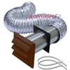 Lambro 1379B Wall Louvered Vent Kit, Plastic, Brown