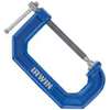 Irwin 225103ZR C-Clamp, 750 lb Clamping, 3 in Max Opening Size, 2-1/4 in D Throat, Cast Iron Body, Blue Body