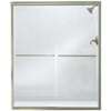 Sterling 5475-59N-G05 Shower Door, Nickel Frame, Clear Glass, Tempered Glass, Frameless Frame, Aluminum Frame