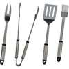 Omaha Q-430A3L Barbecue Tool Set with Handle and Hanger, 1.5 mm, Stainless Steel Blade, Stainless Steel, Straight Handle