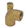 Nibco U705D-LF Series BF0070LC Vent Elbow with Forged Cap, 3/4 in, Sweat, 90 deg Angle, Bronze, 466 psi Pressure