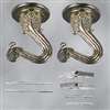 Westinghouse 7045100 Swag Hook, 1-1/2 in L, 1-1/4 in W, 1.06 in H, Metal, Antique Brass