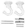 Westinghouse 7077000 Swag Hook, 1 in L, 1-1/4 in W, 1-1/2 in H, Metal, White