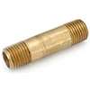 Anderson Metals 736113-0224 Pipe Nipple, 1/8 in, NPT, Brass, 1-1/2 in L