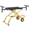 DEWALT DWX726 Rolling Miter Saw Stand, 300 lb, 98 in W Stand, 32-1/2 in H Stand, Steel, Black/Yellow