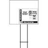 Hy-Ko LBL-7 Lawn Sign, Blank, Plastic, 19 in H x 24 in W Dimensions
