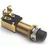 Calterm 45110 Starter Switch, 15 A, 12 VDC, SPST, Screw Terminal, Brass Housing Material, Black/Brown