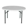 Simple Spaces BT048X001A Folding Table, 48 in OAW, 48 in OAD, 29-1/4 in OAH, Steel Frame, Polyethylene Tabletop