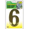NUMBER HOUSE 6 SB 5IN POL BRS - Case of 3
