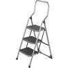 Simple Spaces HB3-2H Folding Step Stool, 50-3/4 in H, 3-Step, 225 lb, 5-1/8 in D Step, Steel, Black