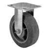 ProSource JC-T05 Rigid Caster, 6 in Dia Wheel, 2 in W Wheel, Thermoplastic Rubber Wheel, Gray, 500 lb