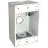 Hubbell 5320-6 Weatherproof Box, 18.3 cu-in, 3-Outlet, 1-Gang, Aluminum, White, Powder-Coated