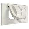 Hubbell 5180-6 Cover, Flip, Snap, 2-13/16 in L, 4-9/16 in W, 1-Gang, Metal, White, Powder-Coated, 6/CD