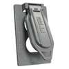 Hubbell 5146-5 Cover, Flip, Snap, 4-9/16 in L, 2-13/16 in W, 1-Gang, Aluminum, Gray, Powder-Coated, 6/CD