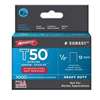 Arrow T50 Series 508SS1 Staple, 3/8 in W Crown, 1/2 in L Leg