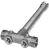 Simmons 709SB Tank Cross, 3/4 x 1 in, Female x Male, Copper/Silicone Bronze
