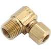 Anderson Metals 750069-0808 Tube Elbow, 1/2 in, Compression x MNPT, 90 deg Angle, Brass, 200 psi Pressure