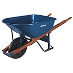 Jackson M6T22 Contractor Wheelbarrow, 6 cu-ft, 25-1/2 in OAW, 6 cu-ft Volume, Steel, 1-Wheel, Pneumatic Wheel