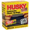 Husky HK42WC020B Contractor Clean-Up Bag, 42 gal, Black