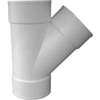 Canplas 414136BC S&D Sewer Pipe Wye, 6 in, Hub, PVC, White, SCH 40 Schedule