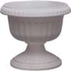 Southern Patio UR1212WH Urn Planter, 10-1/2 in H, 11.88 in W, 11.88 in D, Plastic, White