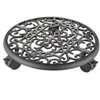 Landscapers Select W52890-3L Planter Dolly, 10.5 OAL, 10.5 in OAW, 2-7/8 in OAH, 1 -Shelf, Iron Shelf, Black Shelf