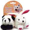 Zoobilee 0353596 Dog Toy, Small, Panda, Rabbit, Synthetic Fabric, Multi-Color