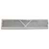 ProSource BB-24W Baseboard Register, 24 in L, 4-1/2 in W, 60 deg Air Deflection, Steel, White
