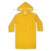 CLC CLIMATE GEAR Series R105L Protective Coat, L, PVC, Yellow, Detachable Collar, Snap Front Closure