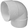 Canplas 414156BC Short Turn Pipe Elbow, 6 in, Hub, 90 deg Angle, PVC, White