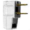 Eaton Wiring Devices BP2600-6W-L Electrical Plug, Polarized, 18 to 2 AWG, 2-Pole, 15 A, 125 V, NEMA: NEMA 1-15, White