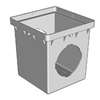 NDS 1200 Catch Basin, 12-1/4 in L, Square, Polypropylene, Black
