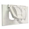 Hubbell 5180-1 Cover, 2-13/16 in L, 4-9/16 in W, Aluminum, White, Powder-Coated