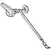 Plumb Pak PP836-74CPL Wallplate Toilet Tank Lever, Metal, Porcelain Chrome