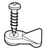 Make-2-Fit PL 7919 Flush Panel Clip with Screw, Nylon, White