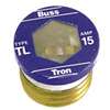 Bussmann TL-15 Plug Fuse, 15 A, 125 V, 10 kA Interrupt, Plastic Body, Time Delay Fuse